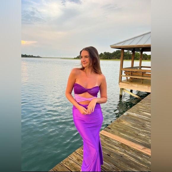 New! Baobab Ola Cut-Out Maxi Strapless Dress 💜💜 XL - Picture 5 of 16